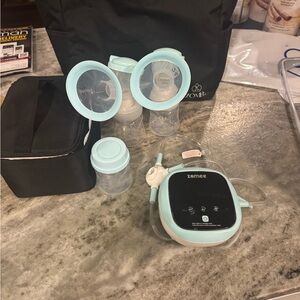 Zomee Double Electric Breast Pump Set - Blue